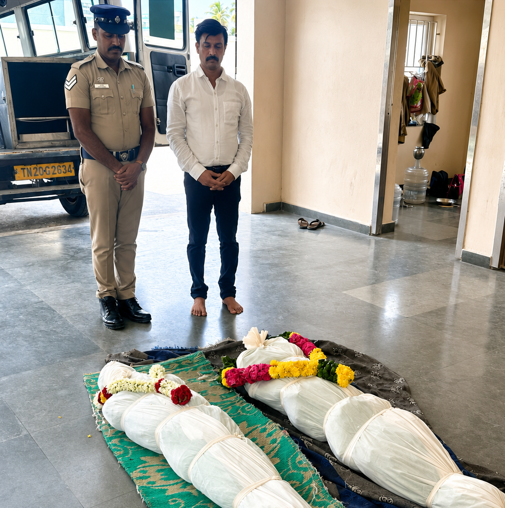 Dignified Last Rites Rendered to Two Unidentified Bodies in Tambaram